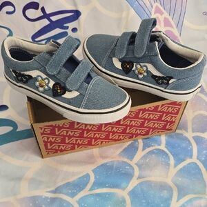 Vans Kids Denim Blue Sneakers with Embroidery